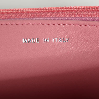 Chanel Lambskin Camellia Embossed Wallet on Chain WOC Pink 6 of 7