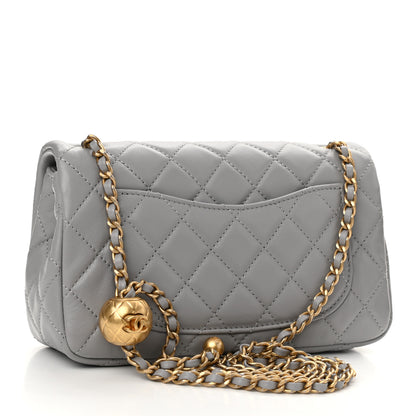 Chanel Lambskin Quilted Mini Rectangular Pearl Crush Flap Grey 3 of 11