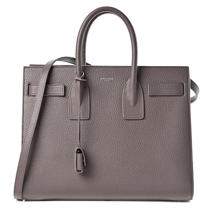 Saint Laurent Grained Calfskin Small Sac De Jour Fog 1 of 10
