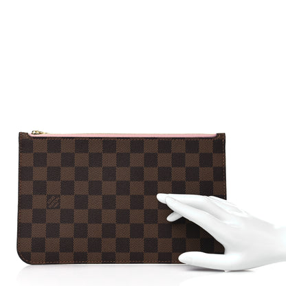 Louis Vuitton Damier Ebene Neverfull MM GM Pochette Rose Ballerine 3 of 8