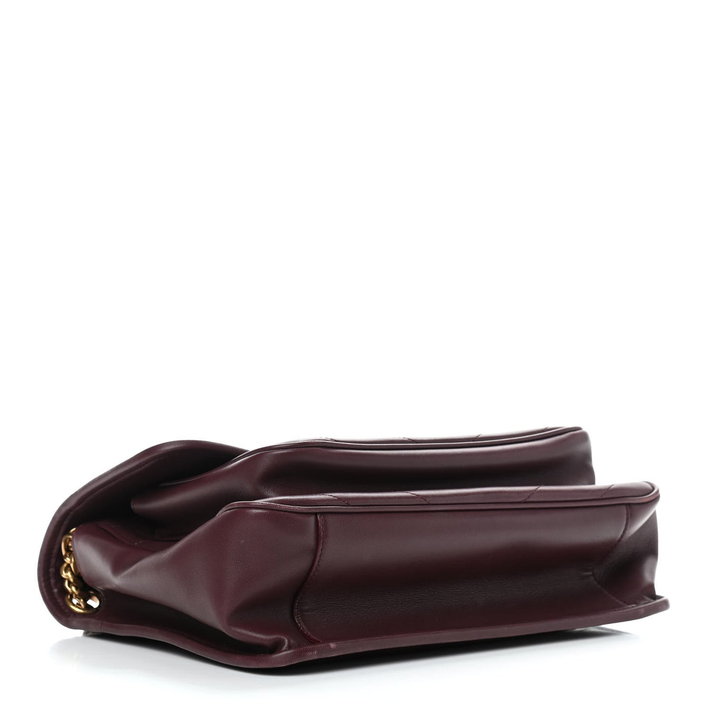 Lambskin Matelasse Monogram Medium Niki Chain Satchel Burgundy