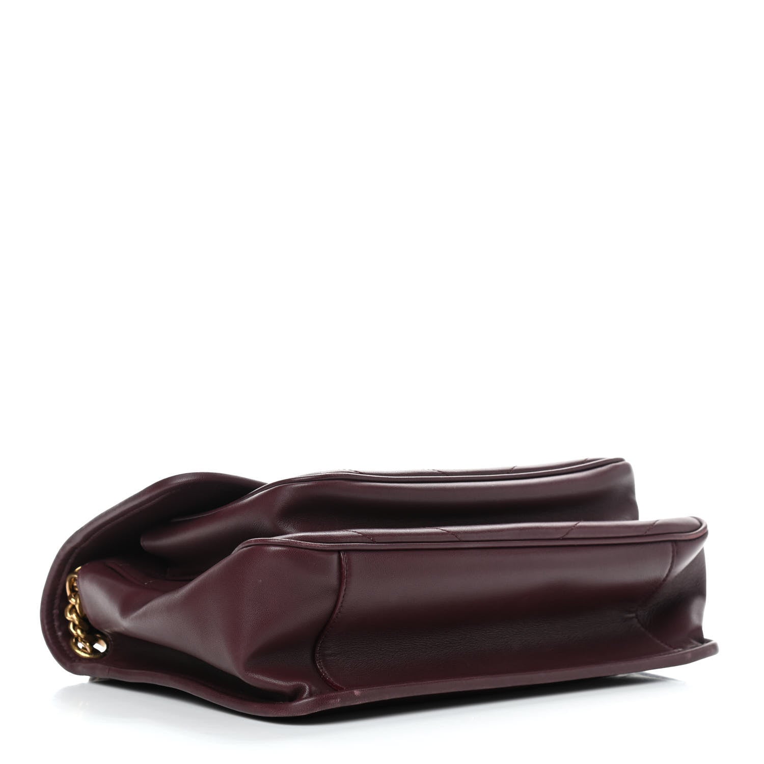 Saint Laurent Lambskin Matelasse Monogram Medium Niki Chain Satchel Burgundy 4 of 9