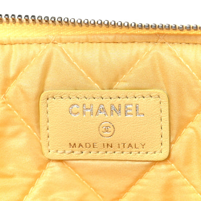Chanel Woven Straw Raffia Large Deauville Pouch Light Yellow 6 of 7
