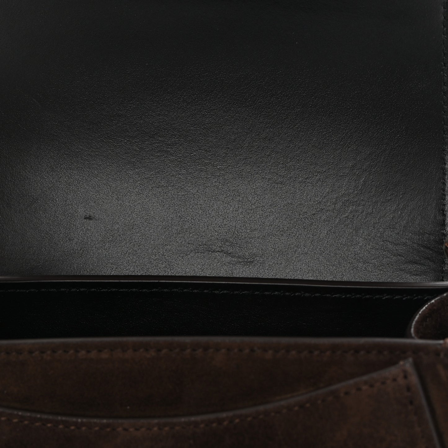 Calfskin Suede Small Tess Bag Chocolate Brown