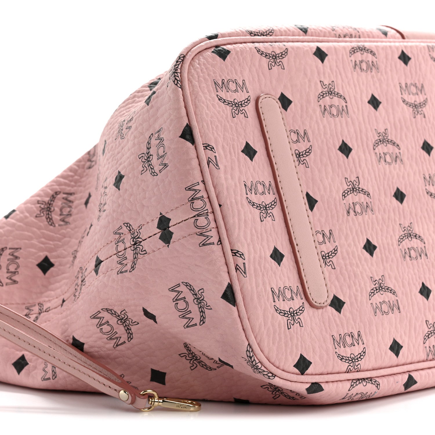 MCM Visetos Large Liz Reversible Shopper Tote Soft Pink 12 of 18