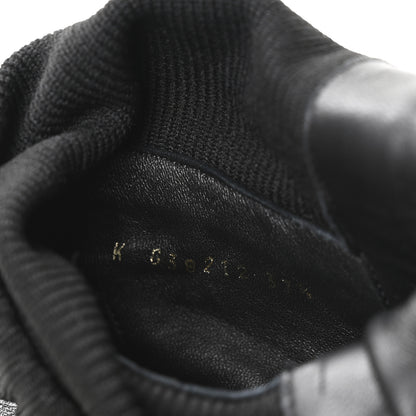 Chanel Calfskin Knit Lace Up Combat Boots 37.5 Black 8 of 8