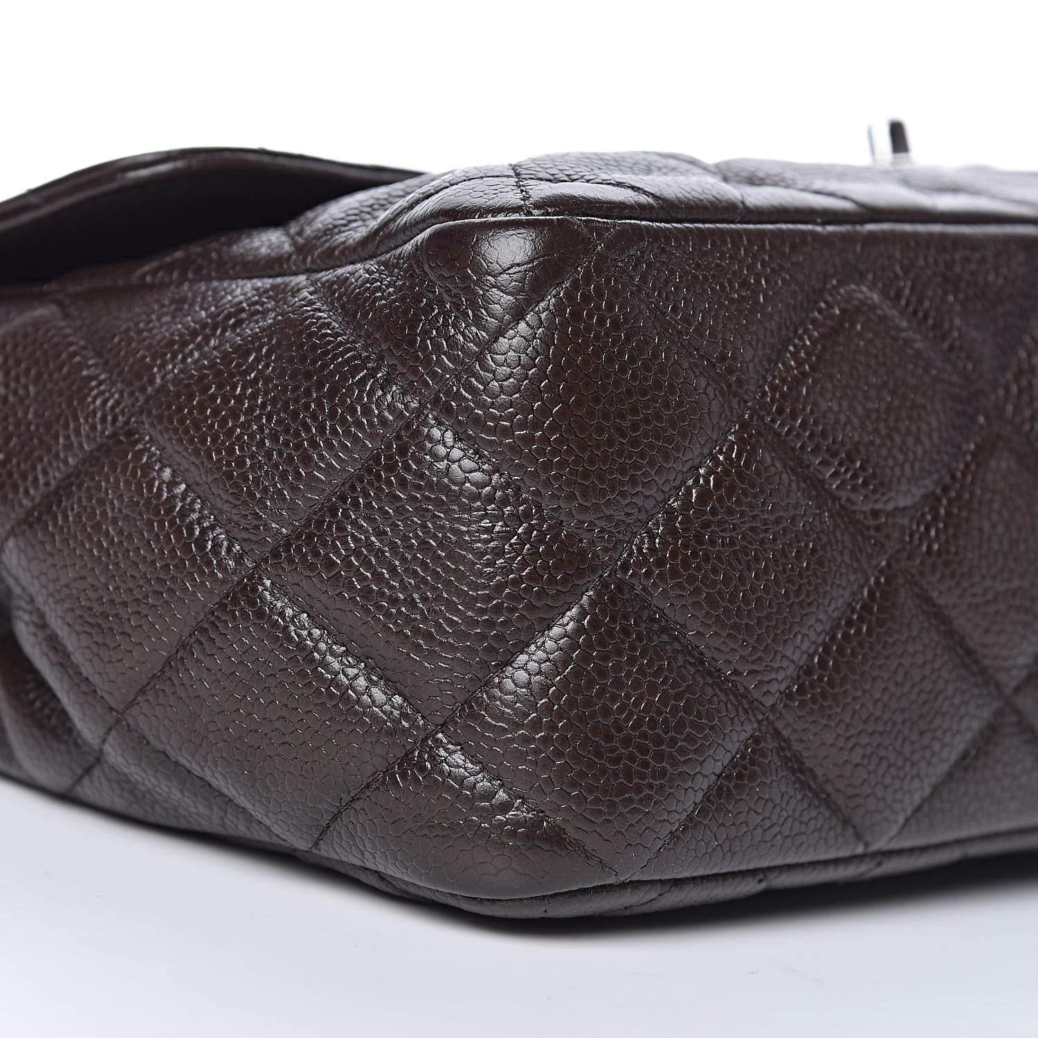 Chanel Caviar Quilted Jumbo Single Flap Dark Brown 9 of 11