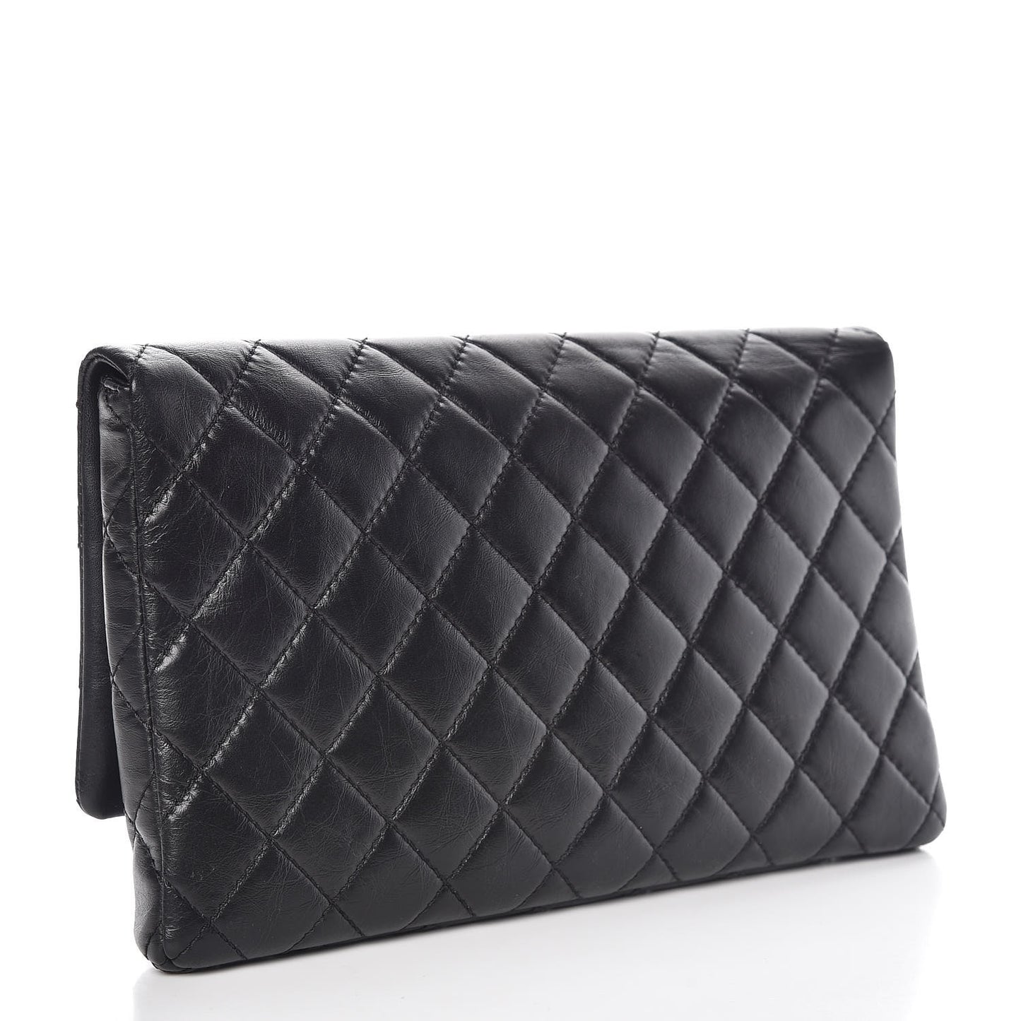 Aged Calfskin Quilted Reissue 2.55 Clutch Black