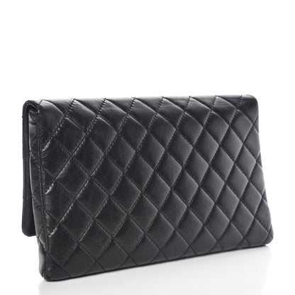 Chanel Aged Calfskin Quilted Reissue 2.55 Clutch Black 3 of 9