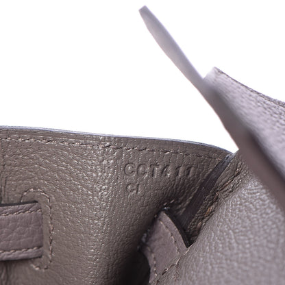 Hermes Togo Birkin 25 Etain 12 of 33