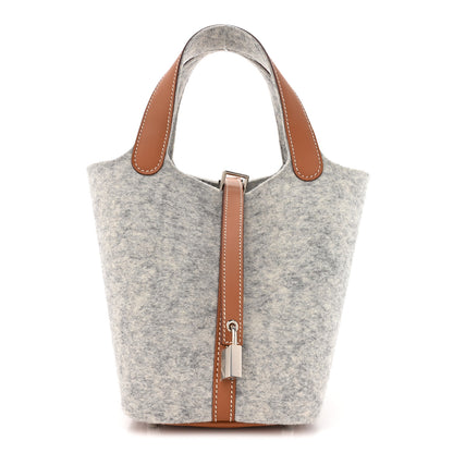 Hermes Feutre Swift Picotin Lock 18 PM Gris Clair Gold 1 of 11