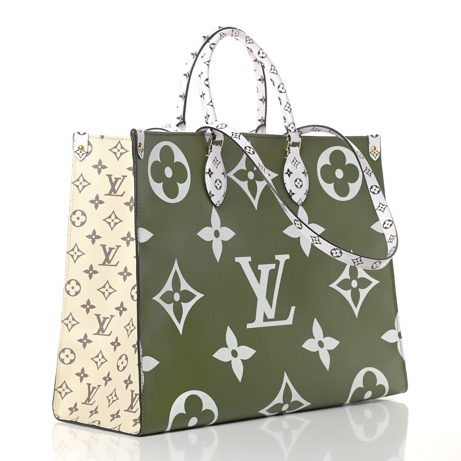 Louis Vuitton Monogram Giant Onthego GM Kaki Beige 2 of 4