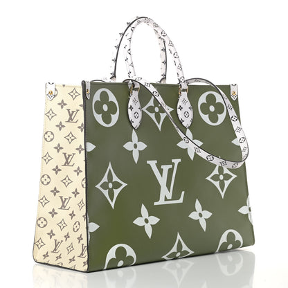 Louis Vuitton Monogram Giant Onthego GM Kaki Beige 2 of 4