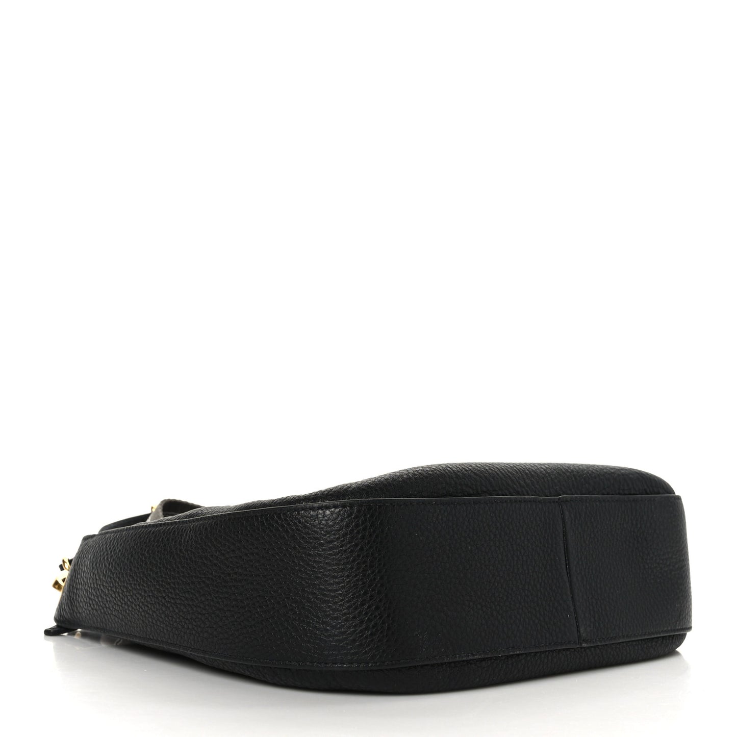 Vitello Phenix Zippered Messenger Hobo Black