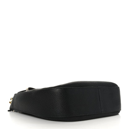 Prada Vitello Phenix Zippered Messenger Hobo Black 4 of 8