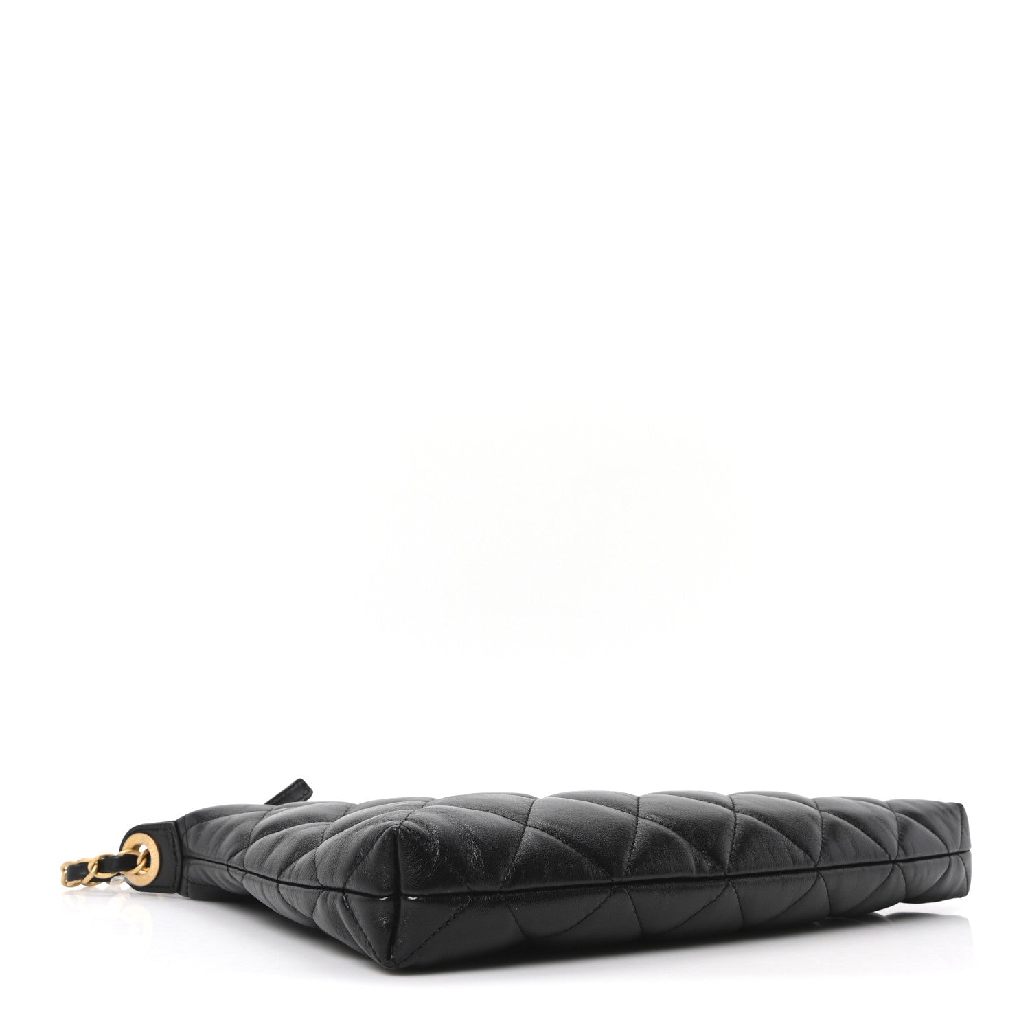 Chanel Shiny Lambskin Quilted CC Hobo Black 4 of 10