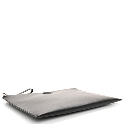 Prada Saffiano Flat Wristlet Pouch Black 4 of 10