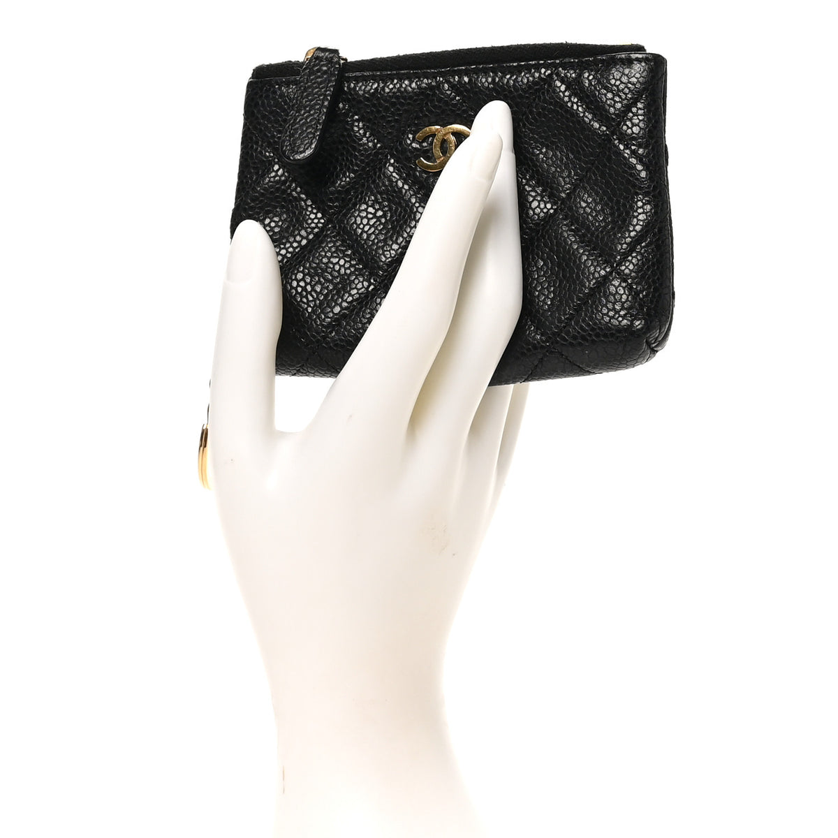 Chanel Caviar Quilted Key Holder Case Black 2 of 9