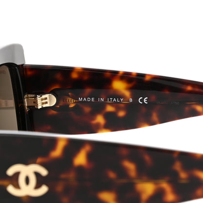 Chanel Acetate Rectangle Sunglasses 5435 Tortoise 5 of 8