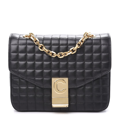 Celine Calfskin Quilted Small C Bag Black 1 of 10