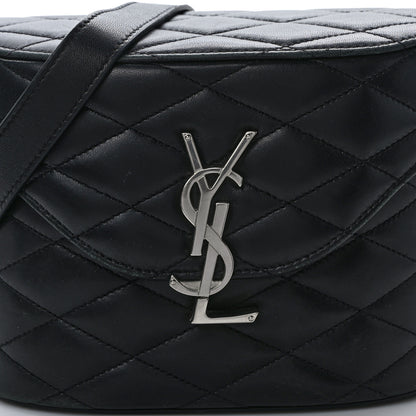 Saint Laurent Lambskin Quilted Monogram June Box Bag Black 7 of 12