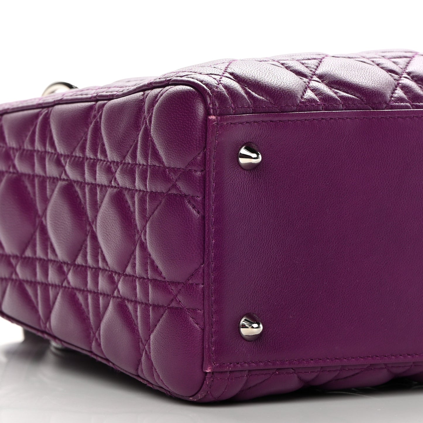 Lambskin Cannage Medium Lady Dior Purple