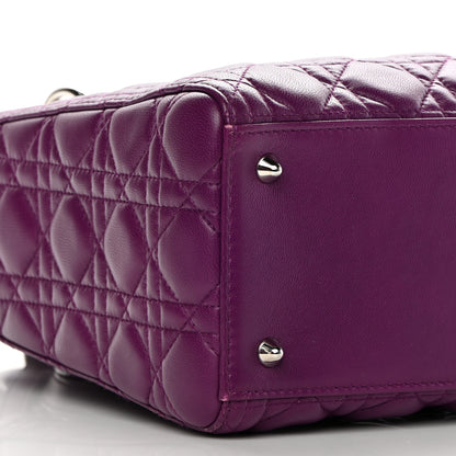 Christian Dior Lambskin Cannage Medium Lady Dior Purple 9 of 15