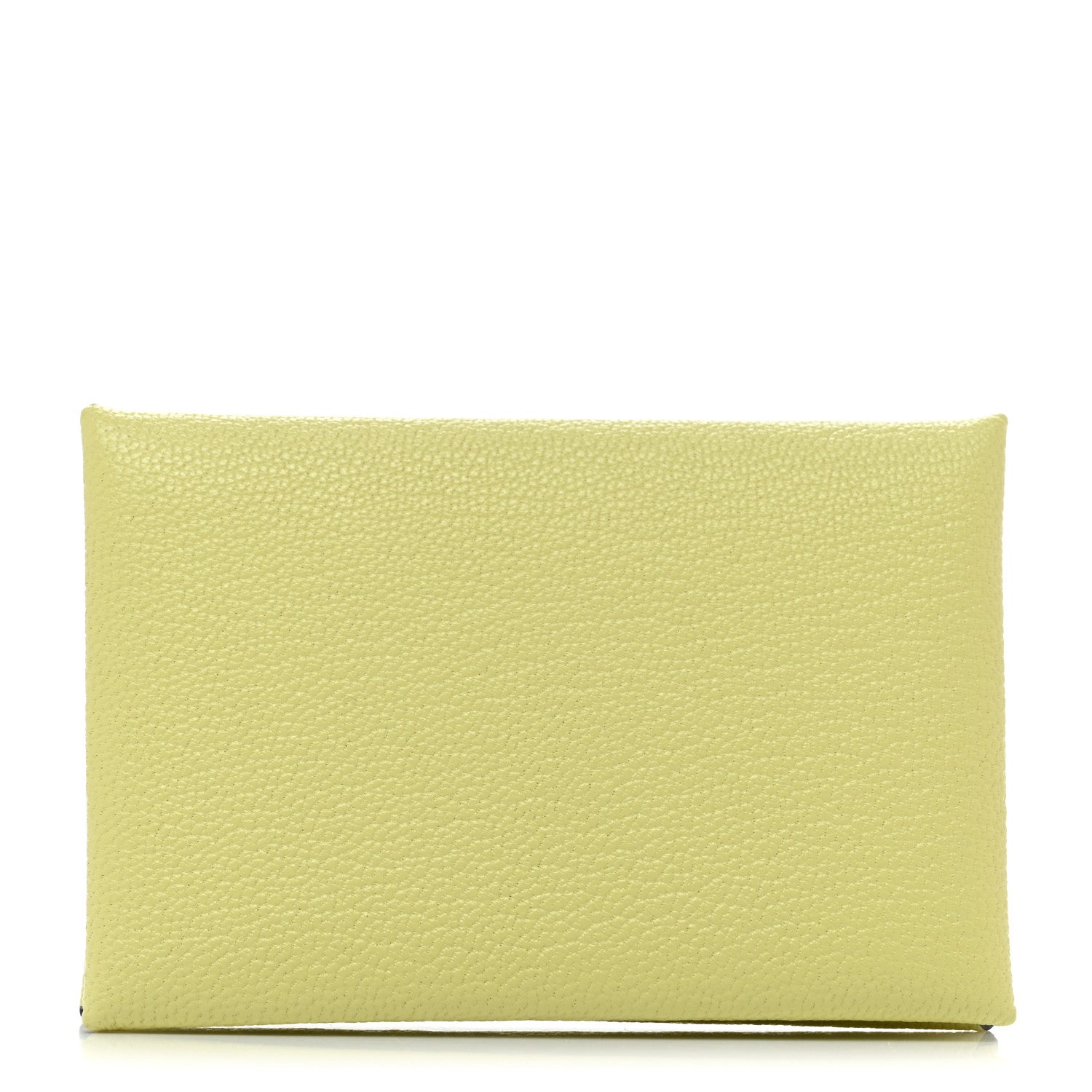 Hermes Chevre Mysore Verso Calvi Card Case Jaune Bourgeon Nata 1 of 8