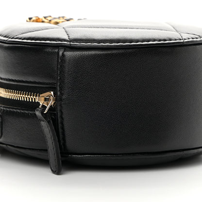 Chanel Lambskin Quilted Chanel 19 Round Clutch With Chain Black 9 of 13