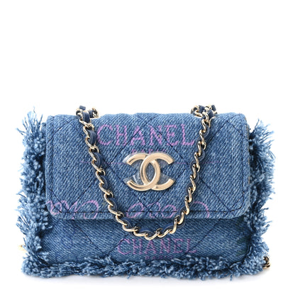 Chanel Denim Quilted Denim Mood Belt Bag Blue Multicolor 1 of 10
