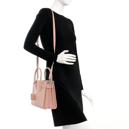 Saint Laurent Grained Calfskin Baby Sac De Jour Pale Pink 2 of 8