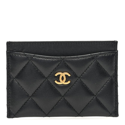 Chanel Lambskin Quilted Card Holder Black 1 of 8