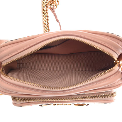 Burberry Smooth Calfskin 1983 Knight Check Link Camera Bag Peach 5 of 9