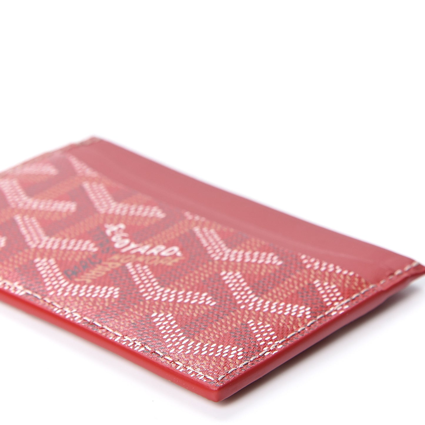 Goyardine Saint Sulpice Card Holder Red