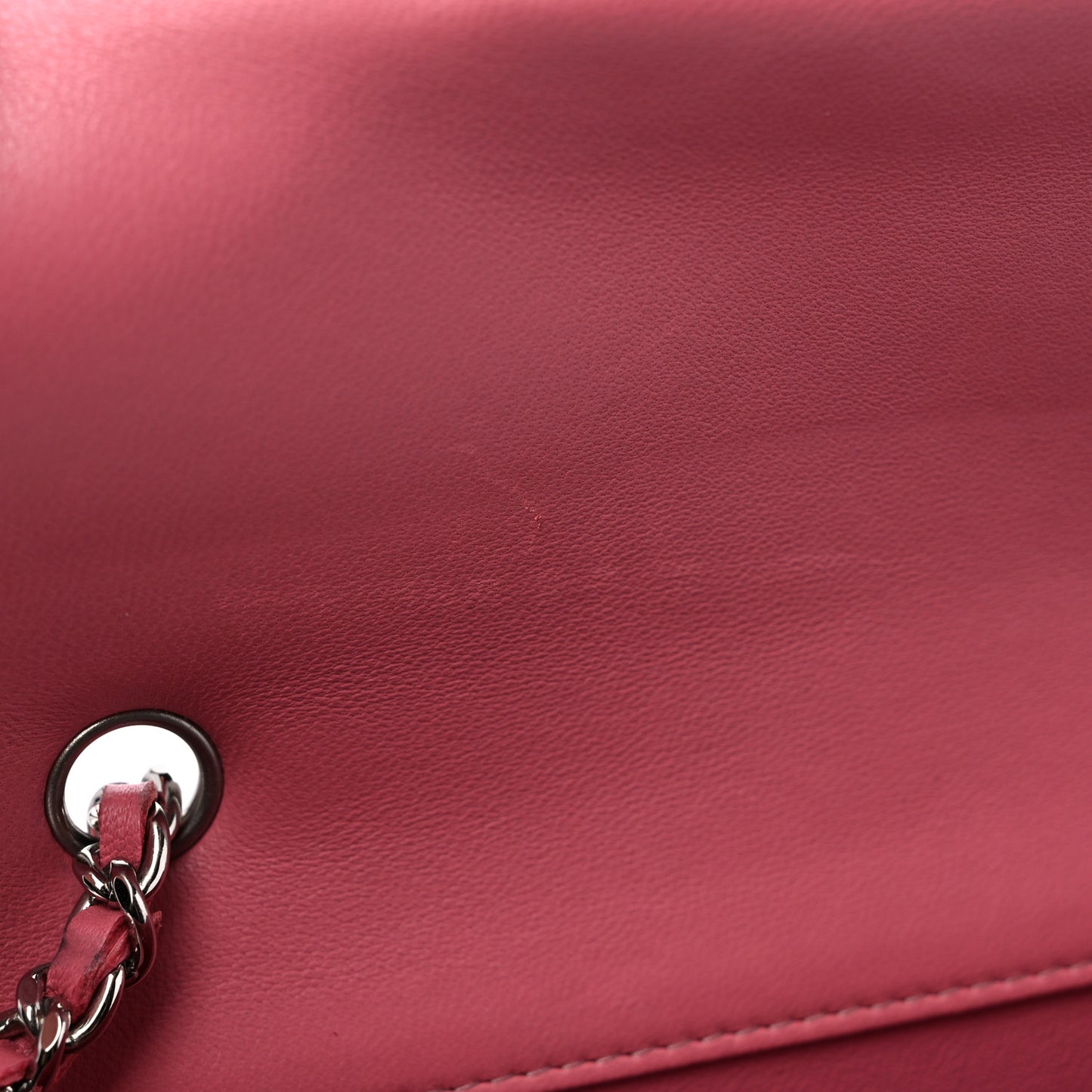 Lambskin Quilted Extra Mini Rectangular Flap Pink