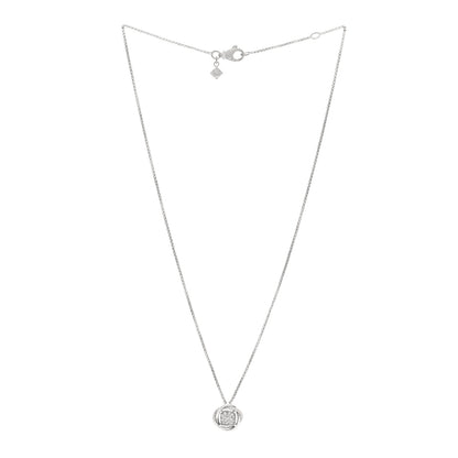 David Yurman Sterling Silver Diamond 13mm Infinity Pendant Necklace 3 of 4