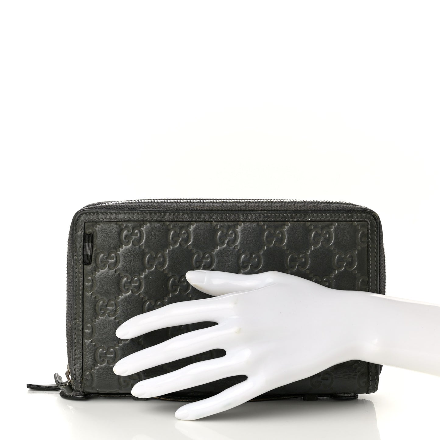 Guccissima Signature Travel Document Case Grey