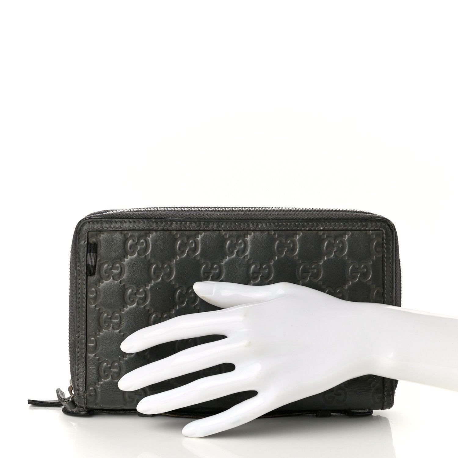 Gucci Guccissima Signature Travel Document Case Grey 2 of 10