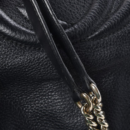 Gucci Pebbled Calfskin Large Soho Chain Shoulder Bag Black 12 of 12