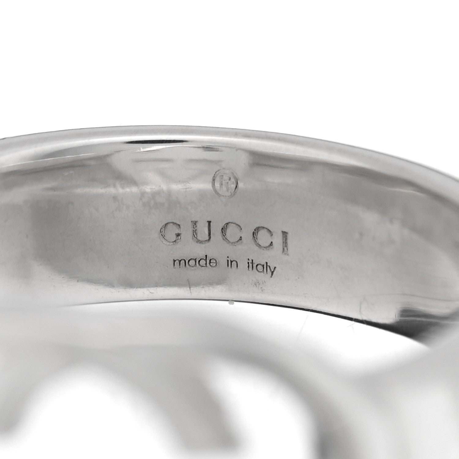Gucci Sterling Silver Interlocking G Ring 54 6.75 4 of 5
