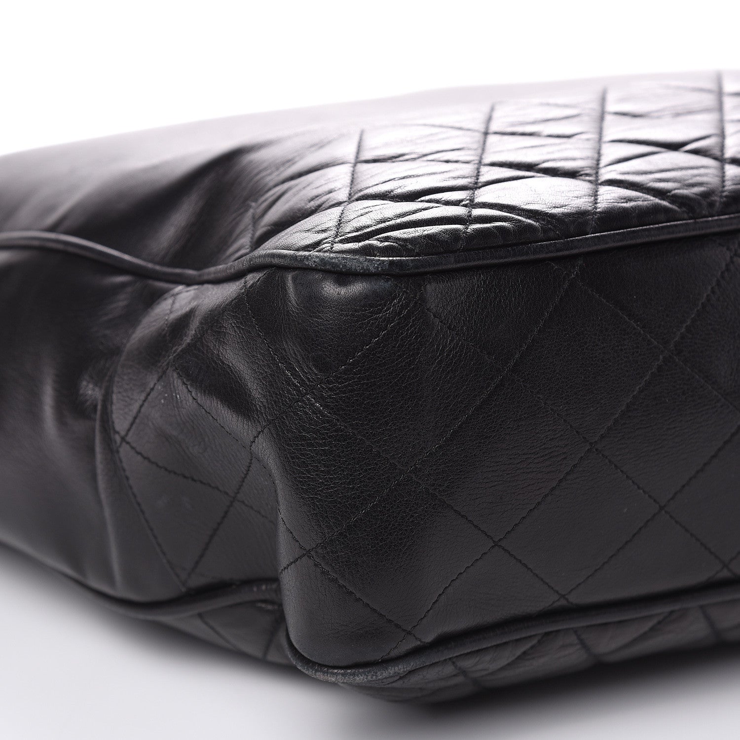 Chanel Lambskin Quilted Shoulder Bag Black 9 of 16