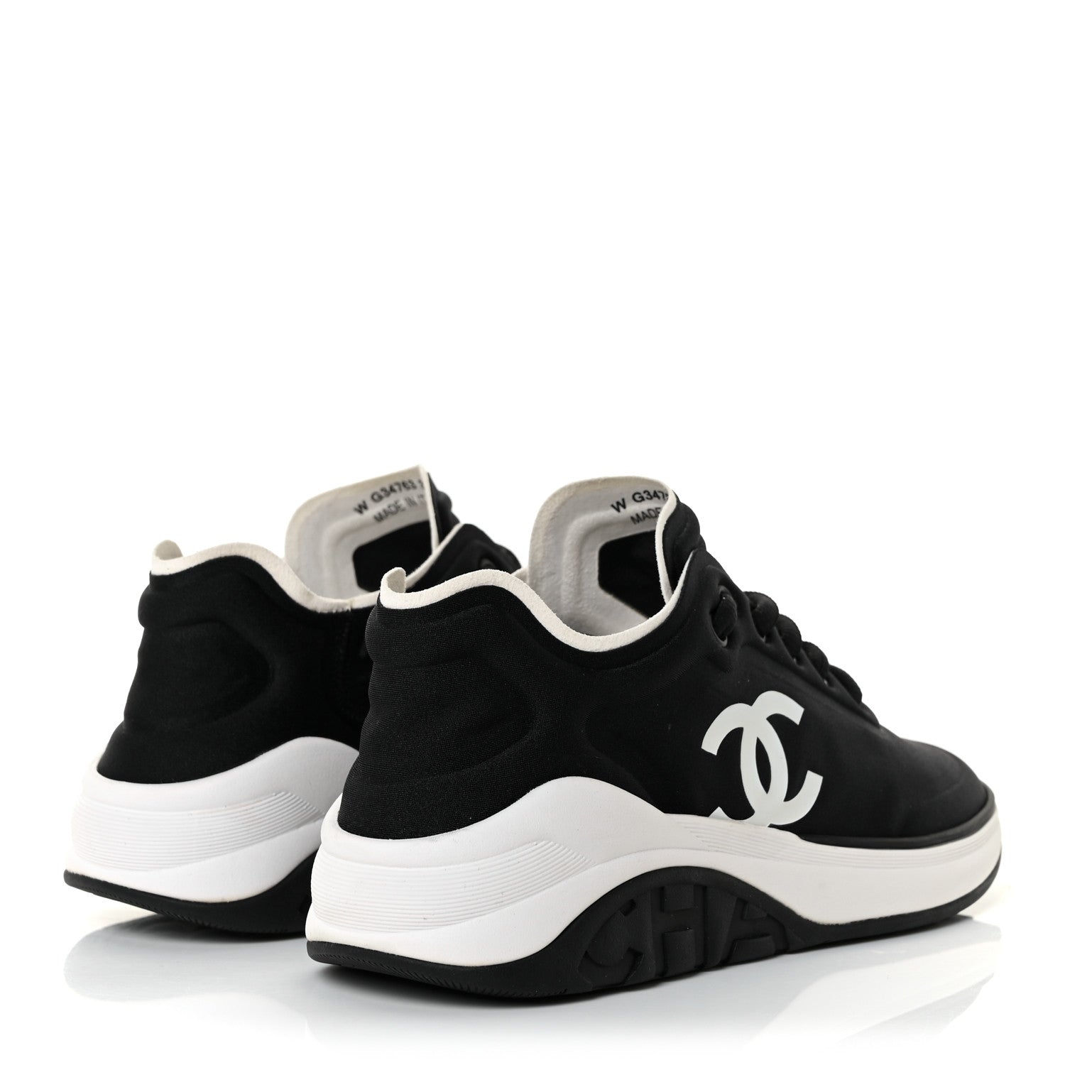 Chanel Lycra CC Sneakers 35.5 Black 4 of 7