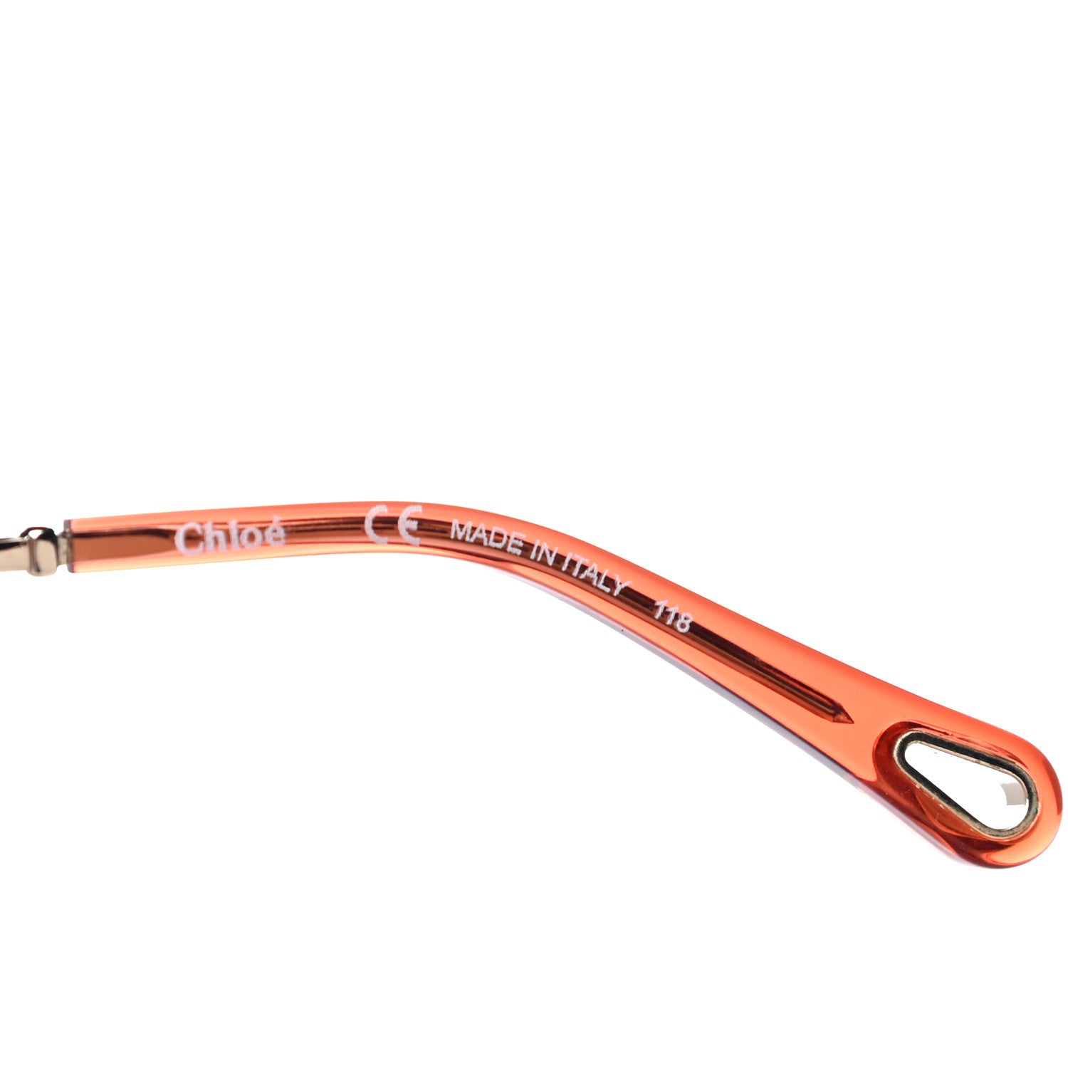 Chloe Oversized Round Carlina Sunglasses CE120S Orange 6 of 7