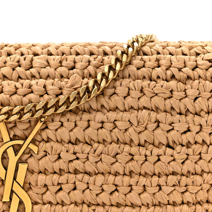 Saint Laurent Raffia Monogram Tassel Kate 99 Dark Nude 8 of 10