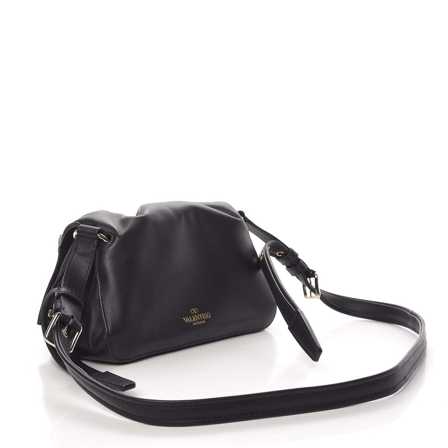 Smooth Calfskin Mini Bloomy Crossbody Bag Black