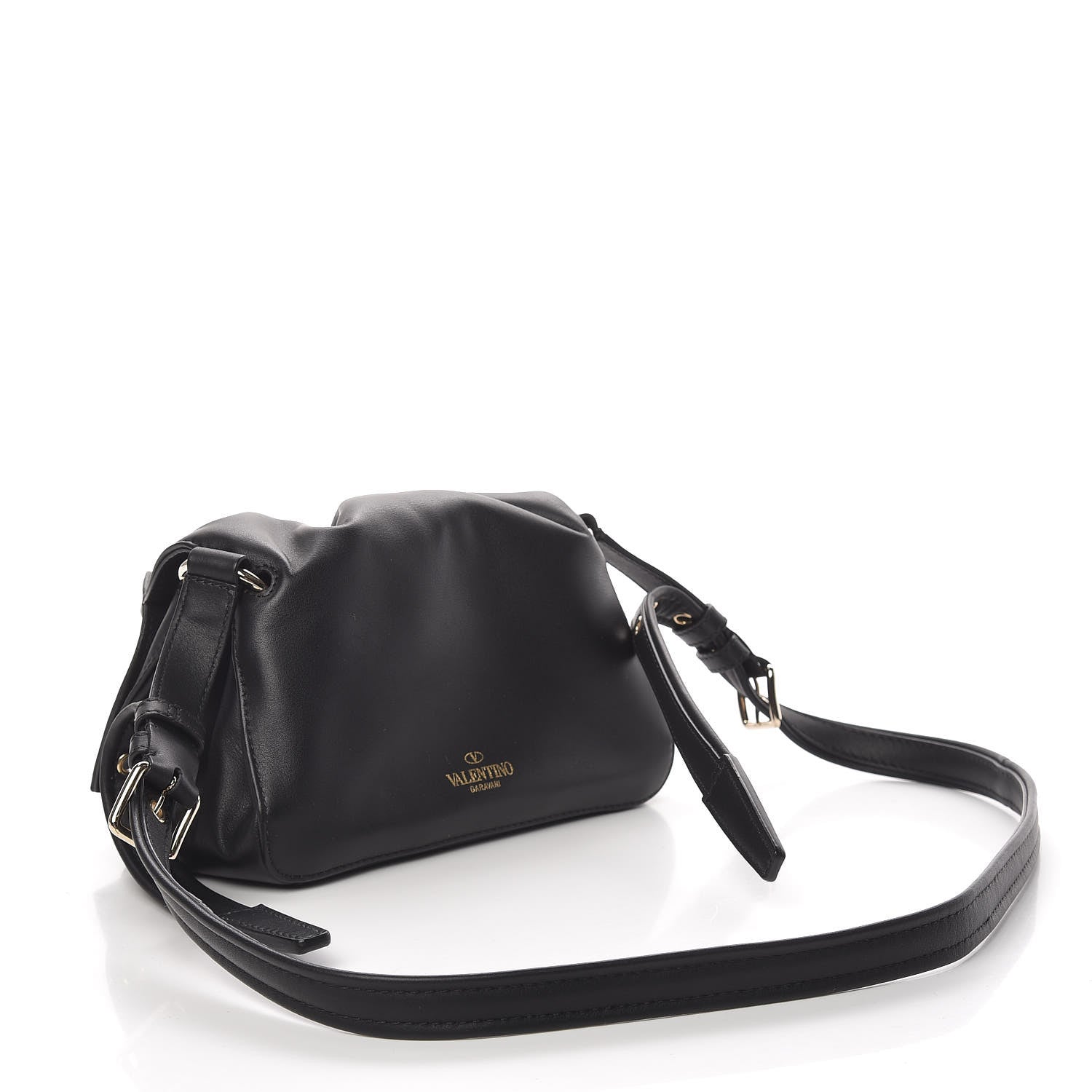Valentino Garavani Smooth Calfskin Mini Bloomy Crossbody Bag Black 3 of 14