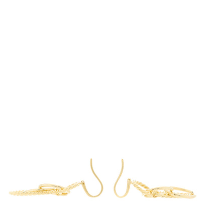 David Yurman 18K Yellow Gold Mobile Oval Drop Earrings 3 of 4