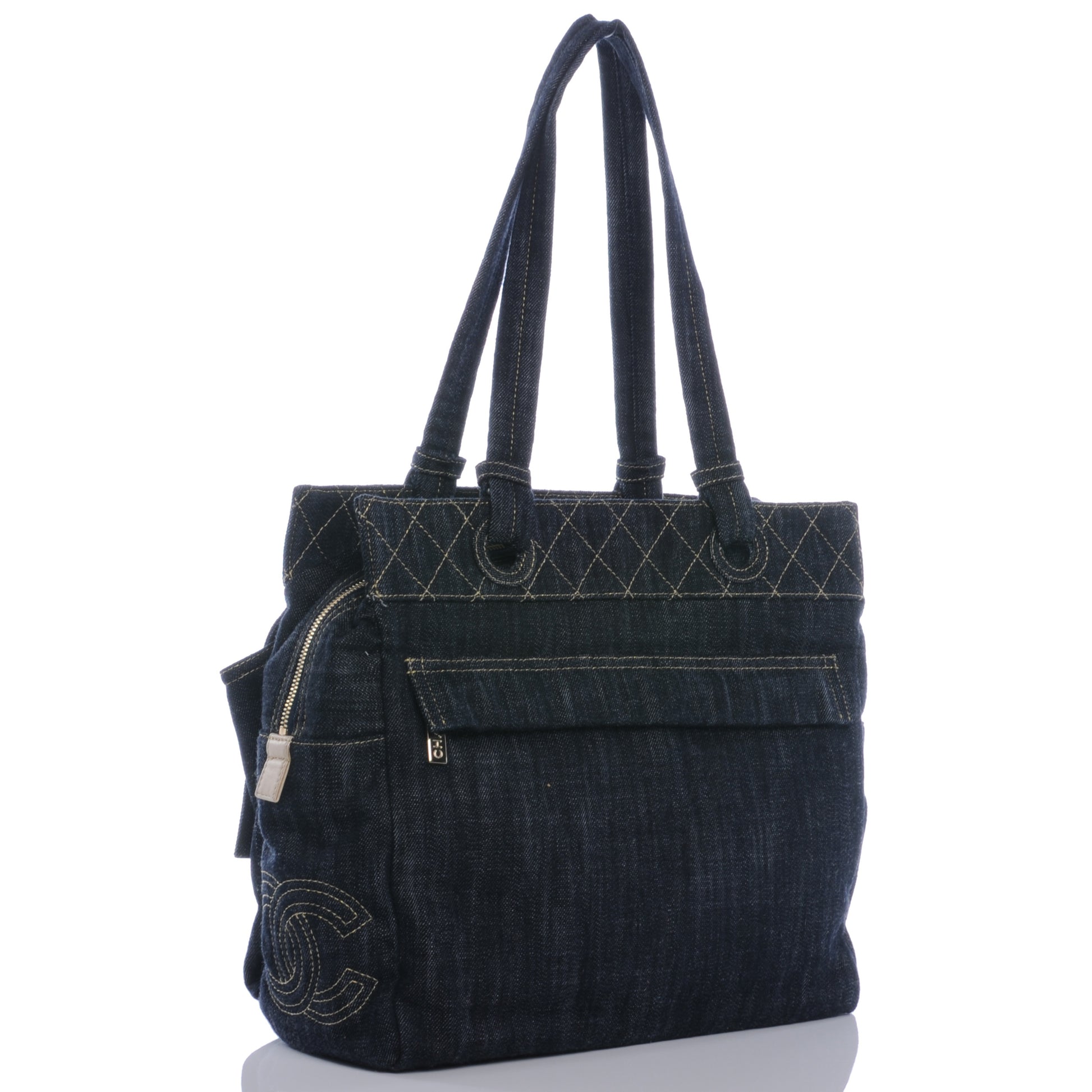 Chanel Denim CC Double Pocket Shoulder Bag 3 of 7