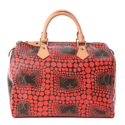 Louis Vuitton Monogram Kusama Town Speedy 30 Red 1 of 10