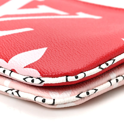 Louis Vuitton Monogram Giant Double Zip Pochette Rouge 8 of 8